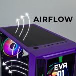 Gabinete Xtreme PC Gaming Evangelion 01 Comic, Midi-Tower, ATX/Micro-ATX/Mini-ITX, USB 2.0/3.0, con Fuente de No disponible, 4 Ventiladores Instalados, Morado - Imagen adicional 7