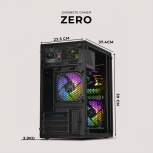 Gabinete Xtreme PC Gaming Zero, Mini-Tower, Micro-ATX/Mini-ITX, USB 2.0/3.0, con Fuente de 600W, 3 Ventiladores Instalados, Negro - Imagen adicional 6