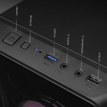 Gabinete Xtreme PC Gaming Zero, Mini-Tower, Micro-ATX/Mini-ITX, USB 2.0/3.0, con Fuente de 600W, 3 Ventiladores Instalados, Negro - Imagen adicional 4