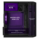 Gabinete Xtreme PC Gaming Zero, Mini-Tower, Micro-ATX/Mini-ITX, USB 2.0/3.0, con Fuente de 600W, 3 Ventiladores Instalados, Negro - Imagen adicional 3