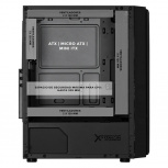 Gabinete Xtreme PC Gaming MG-23088, Midi-Tower, ATX/Micro-ATX/ITX, USB 2.0/3.0, con Fuente de 600W, 4 Ventiladores Instalados, Negro - Imagen adicional 2