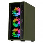 Gabinete Xtreme PC Gaming MG-23082, Midi-Tower, ATX/Micro-ATX/ITX, USB 2.0/3.0, sin Fuente, 4 Ventiladores Instalados, Negro - Imagen adicional 1