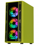 Gabinete Xtreme PC Gaming MG-23083, Midi-Tower, ATX/Micro-ATX/Mini-ITX, USB 2.0/3.0, sin Fuente, 4 Ventiladores Instalados, Negro/Amarillo - Imagen adicional 1