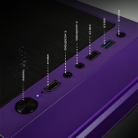 Gabinete Xtreme PC Gaming Kronos, Midi-Tower, ATX/Micro-ATX/Mini-ITX, USB 2.0/3.0, sin Fuente, 4 Ventiladores Instalados, Morado - Imagen adicional 4