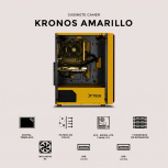 Gabinete Xtreme PC Gaming MG-23084, Midi-Tower, ATX/Micro-ATX/ITX, USB 2.0/3.0, sin Fuente, 4 Ventiladores Instalados, Amarillo - Imagen adicional 3