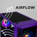 Gabinete Xtreme PC Gaming Minecraft Ender Dragon, Midi-Tower, ATX/Micro-ATX/Mini-ITX, USB 2.0/3.0, sin Fuente, 4 Ventiladores Instalados, Morado - Imagen adicional 7