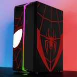 Gabinete Xtreme PC Gaming Miles Morales V2, Midi-Tower, ATX/Micro-ATX/Mini-ITX, USB 2.0/3.0, sin Fuente, 1 Ventilador Instalado, Negro/Rojo - Imagen adicional 2