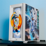 Gabinete Xtreme PC Gaming Sonic Silver Ring Edition, Micro-Tower, Micro-ATX/Mini-ITX, USB 2.0/3.0, sin Fuente, 4 Ventiladores Instalados, Blanco - Imagen adicional 2