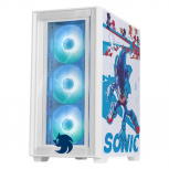 Gabinete Xtreme PC Gaming Sonic Flash Edition, Micro-Tower, Micro-ATX/Mini-ITX, USB 2.0, sin Fuente, 4 Ventiladores Instalados, Blanco - Imagen adicional 1