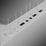 Gabinete Xtreme PC Gaming MG-23125, Mini-Tower, Micro-ATX/Mini-ITX, USB 2.0/3.0, sin Fuente, 3 Ventiladores Instalados, Blanco - Imagen adicional 4