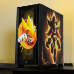 Gabinete Xtreme PC Gaming Sonic Super Sonic Ring Edition, Micro-Tower, Micro-ATX/Mini-ITX, USB 2.0/3.0, sin Fuente, 4 Ventiladores Instalados, Negro - Imagen adicional 4