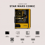 Gabinete Xtreme PC Gaming MG-23139, Midi-Tower, ATX/Micro-ATX/ITX, USB 2.0/3.0, sin Fuente, 4 Ventiladores Instalados, Negro/Amarillo - Imagen adicional 4