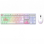 Kit Gamer de Teclado y Mouse Xtreme PC Gaming NA-40015, Alámbrico, USB, Blanco, Español