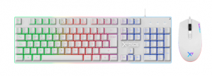 Kit Gamer de Teclado y Mouse Xtreme PC Gaming KXTGK2WT, Alámbrico, USB, Blanco, Inglés