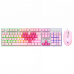 Kit Gamer de Teclado y Mouse Xtreme PC Gaming Battle Heart, Alámbrico, USB, Rosa, Español