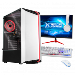 Computadora Gamer Xtreme PC Gaming CM-30089, AMD Ryzen 5 4500 3.60GHz, 16GB, 2TB HDD + 250GB SSD, Wi-Fi, Radeon RX 6500 XT, Windows 10 Prueba, Blanco/Negro ― incluye Monitor 23.8", Teclado, Mouse y Audífonos - Imagen del combo