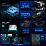 Computadora Xtreme PC Gaming CM-05582, Intel Core i5-12400, 16GB, 500GB SSD, Wi-Fi, Windows 11 Prueba - Imagen adicional 4