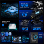 Computadora Xtreme PC Gaming CM-05584, Intel Core i7-12700, 16GB, 1TB SSD, Wi-Fi, Windows 11 Prueba - Imagen adicional 4