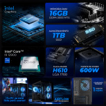 Computadora Xtreme PC Gaming XTBRI916GBHD770TGB, Intel Core i9-12900, 16GB, 1TB SSD, Windows 11 Prueba - Imagen adicional 4