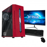 Computadora Gamer Xtreme PC Gaming CM-05375, AMD Ryzen 5 5600G 3.90GHz, 16GB, 2TB + 240GB SSD, Wi-Fi, Windows 10 Prueba, Rojo ― Incluye Monitor de 27", Teclado y Mouse