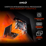 Computadora Xtreme PC Gaming CM-05575, AMD Ryzen 5 5600GT, 16GB, 1TB SSD, Wi-Fi, Windows 11 Prueba + Teclado/Mouse/Monitor de 27" - Imagen adicional 6