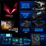 Computadora Xtreme PC Gaming CM-05572, AMD Ryzen 9 7900, 16GB, 1TB SSD, Windows 11 Prueba - Imagen adicional 3