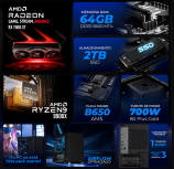 Computadora Gamer Xtreme PC Gaming CM-05459, AMD Ryzen 9 9900X, AMD Radeon RX 7800 XT, 64GB, 2TB SSD, Windows 11 Prueba - Imagen adicional 4