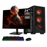 Computadora Xtreme PC Gaming CM-50198, AMD Ryzen 7 5700G, 16GB, 1TB SSD, Wi-Fi, Windows 10 Prueba + Teclado/Mouse/Monitor de 24"
