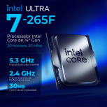 Computadora Gamer Xtreme PC Gaming Gamer IA, Intel Core Ultra 7 265F, NVIDIA GeForce RTX 5060, 32GB, 1TB SSD, Wi-Fi, Windows 11 Prueba - Imagen adicional 5