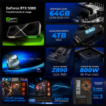 Computadora Gamer Xtreme PC Gaming CM-50384, Intel Core Ultra 9 285K, NVIDIA GeForce RTX 5080, 64GB, 4TB SSD, Wi-Fi, Windows 11 Prueba + Teclado/Mouse/Monitor de 32" image