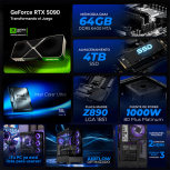 Computadora Gamer Xtreme PC Gaming CM-50407, Intel Core Ultra 9 285K, NVIDIA GeForce RTX 5090, 64GB, 4TB SSD, Wi-Fi, Windows 11 Prueba image