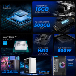 Computadora Xtreme PC Gaming Squad White, Intel Core i5-10400T, 16GB, 500GB SSD, Wi-Fi, Windows 11 Prueba - Imagen adicional 4