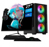 Computadora Xtreme PC Gaming CM-05793, Intel Core i5-12400, 32GB, 1TB SSD, Wi-Fi, Windows 11 Prueba + Teclado/Mouse/Monitor de 27" - Imagen del combo