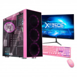 Computadora Gamer Xtreme PC Gaming CM-05443, Intel Core i7-12700 3.6GHz, 16GB, 1TB SSD, Wi-Fi, Windows 10 Prueba, Rosa ― incluye Monitor de 27