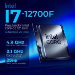 Computadora Gamer Xtreme PC Gaming CM-05858, Intel Core i7-12700F, NVIDIA GeForce RTX 5050, 32GB, 1TB SSD, Wi-Fi, Windows 11 Prueba + Teclado/Mouse/Monitor de 23.8" image