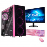Computadora Gamer Xtreme PC Gaming CM-05433, Intel Core i9-11900 2.50GHz, 16GB, 1TB HDD + 480GB SSD, Wi-Fi, Windows 10 Prueba, Rosa ― incluye Monitor de 27