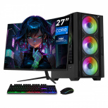 Computadora Xtreme PC Gaming CM-05709, Intel Core i9-12900, 16GB, 500GB SSD, Wi-Fi, Windows 11 Prueba + Teclado/Mouse/Monitor de 27" - Imagen del combo