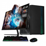Computadora Xtreme PC Gaming CM-05134, AMD Ryzen 3 3200G, 16GB, 500GB SSD, Wi-Fi, Windows 10 Prueba + Teclado/Mouse/Monitor de 23.8" image