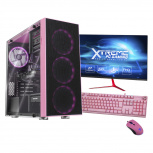 Computadora Gamer Xtreme PC Gaming CM-05405, AMD Ryzen 5 5600X 3.70GHz, 16GB, 2TB + 500GB SSD, Wi-Fi, NVIDIA GeForce RTX 3060, Windows 10 Prueba, Rosa ― incluye Monitor de 27", Teclado y Mouse