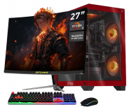 Computadora Gamer Xtreme PC Gaming CM-05954, AMD Ryzen 5 5500, AMD Radeon RX 9050, 16GB, 500GB SSD, Wi-Fi, Windows 11 Prueba + Teclado/Mouse/Monitor de 27"