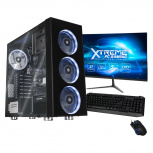 Computadora Gamer Xtreme PC Gaming CM-99972, AMD Ryzen 5 4600G 3.70GHz, 16GB, SSD 240GB + HDD 3TB, Windows 10 Prueba, Negro ― Incluye Monitor 27", Teclado y Mouse