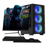 Computadora Gamer Xtreme PC Gaming CM-05496, AMD Ryzen 5 5500, NVIDIA GeForce RTX 5060, 16GB, 500GB SSD, Wi-Fi, Windows 11 Prueba + Teclado/Mouse/Monitor de 23.8" - Imagen del combo