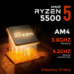 Computadora Gamer Xtreme PC Gaming CM-05843, AMD Ryzen 5 5500, NVIDIA GeForce RTX 5050, 32GB, 1TB SSD, Wi-Fi, Windows 10 Prueba image