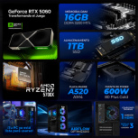 Computadora Gamer Xtreme PC Gaming XTPCR716GB5060EVA00, AMD Ryzen 7 5700X, NVIDIA GeForce RTX 5060, 16GB, 1TB SSD, Wi-Fi, Windows 11 Prueba - Imagen adicional 4
