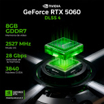 Computadora Gamer Xtreme PC Gaming CM-80136, AMD Ryzen 7 5700, NVIDIA GeForce RTX 5060, 16GB, 1TB SSD, Wi-Fi, Windows 11 Prueba + Teclado/Mouse/Monitor de 32" - Imagen adicional 5