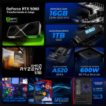 Computadora Gamer Xtreme PC Gaming XTPCR716GB5060MG, AMD Ryzen 7 5700, NVIDIA GeForce RTX 5060, 16GB, 1TB SSD, Wi-Fi, Windows 11 Prueba - Imagen adicional 4