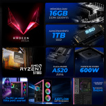 Computadora Xtreme PC Gaming CM-05737, AMD Ryzen 7 5700G, 16GB, 1TB SSD, Wi-Fi, Windows 10 Prueba + Teclado/Mouse/Monitor de 23.8" - Imagen adicional 7