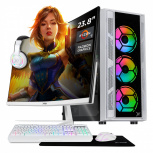Computadora Xtreme PC Gaming CM-05451, AMD Ryzen 7 5700G, 16GB, 500GB SSD, Wi-Fi, Windows 10 Prueba + Teclado/Mouse/Monitor de 23.8"