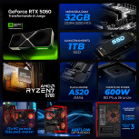 Computadora Gamer Xtreme PC Gaming CM-05881, AMD Ryzen 7 5700, NVIDIA GeForce RTX 5060, 32GB, 1TB SSD, Wi-Fi, Windows 11 Prueba - Imagen adicional 4