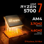 PC Gamer Completa Xtreme PC Gaming NVIDIA GeForce RTX 5060 AMD Ryzen 7 5700 32GB SSD 1TB Monitor Curvo 27 180Hz Sistema Liquido WIFI Crystal Hive Red - Imagen adicional 5